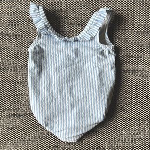 Baby girl Searsucker One Piece Swimsuit (6-12M)